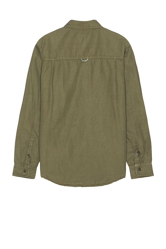 view 2 of 3 Long Sleeve Multi Pocket Shirt in OG-107 Green