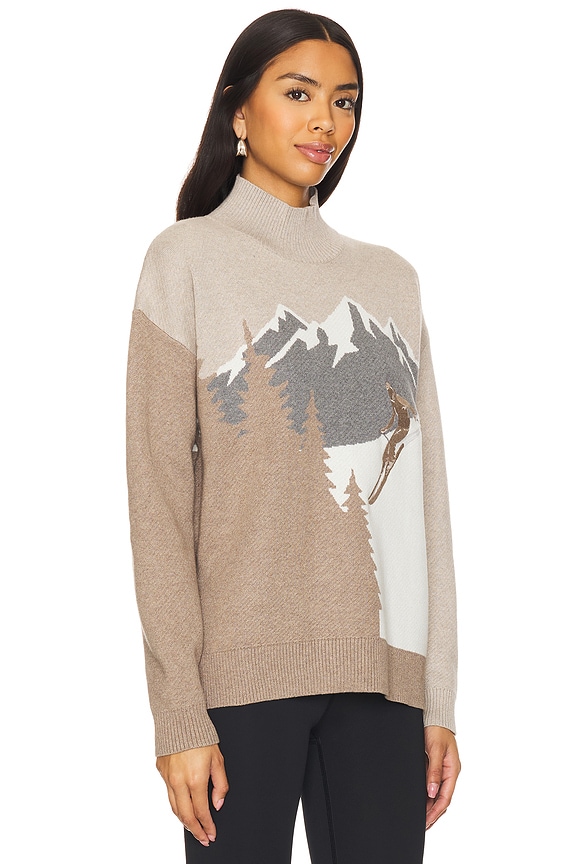 view 2 of 4 PORTIA モックネックセーター in Heather Stone