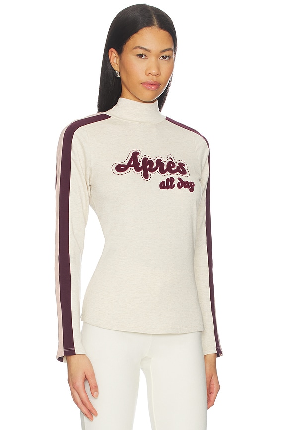 view 2 of 4 Apres All Day Mockneck Sweater in Heather Ivory & Rose