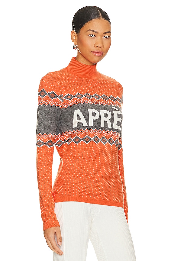 view 2 of 4 Aurora Mock Neck Sweater in Tangerine