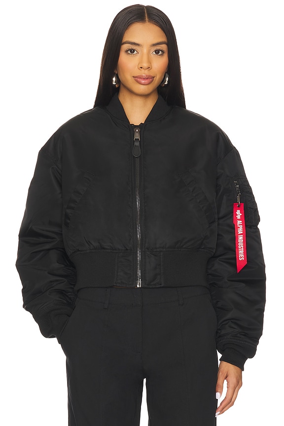 view 2 of 5 Ma-1 Cropped Flight Jacket in Black