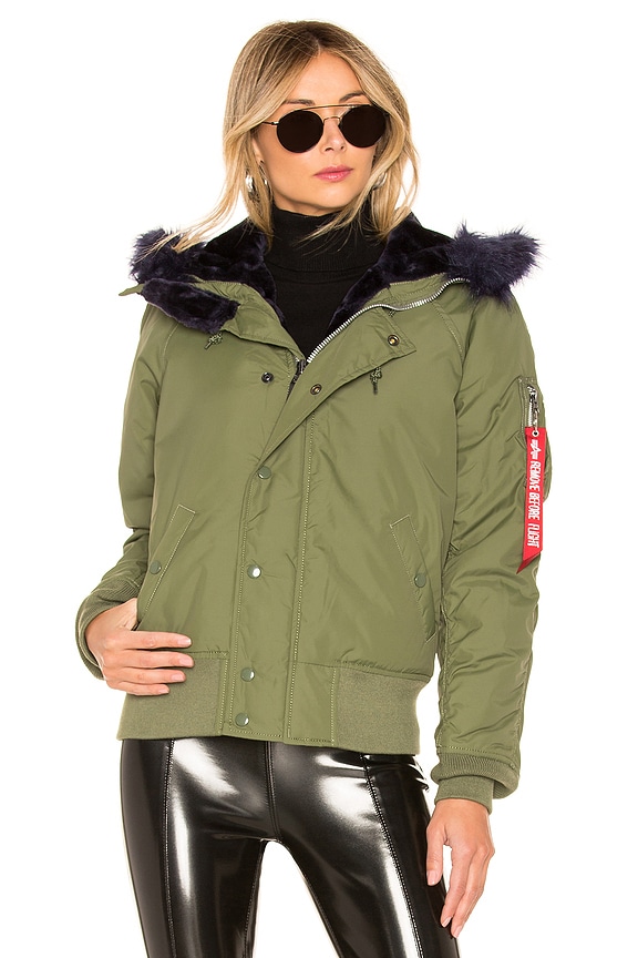 view 2 of 5 N-2B Impact Parka With Faux Fur Trim in Sage