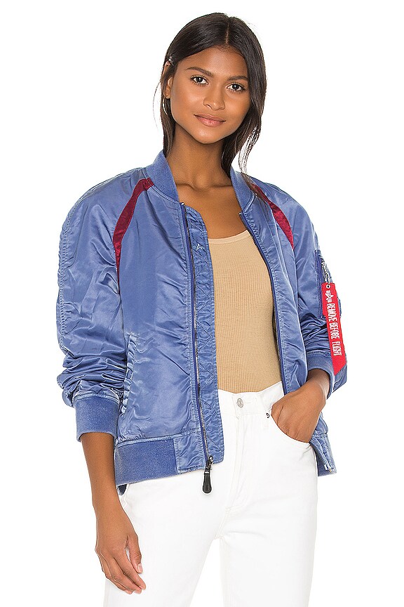 view 1 of 6 BLOUSON BOMBER L-2B RAGLAN BATTLEWASH in Light Navy