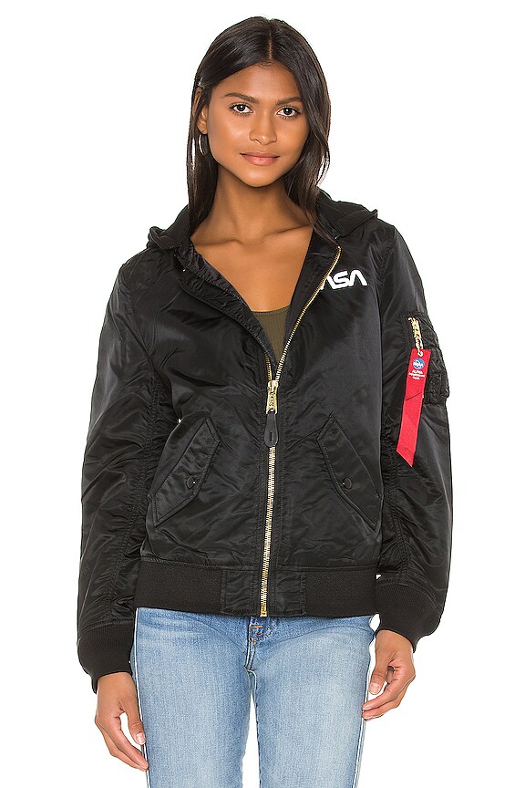 view 2 of 7 CHAQUETA CON CAPUCHA L-2B NASA in Black