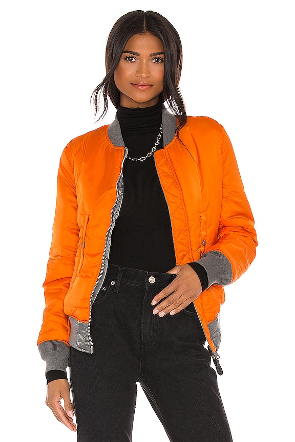view 2 of 5 MA-1 Flight Jacket in Gunmetal & Emergency Orange