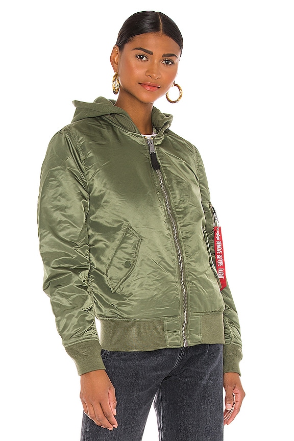 view 2 of 5 BLOUSON BOMBER MA-1 in Sage & Rust Lining