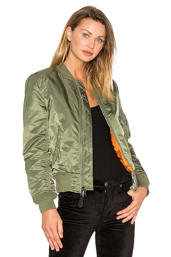 ALPHA INDUSTRIES MA-1 W Bomber in Sage | REVOLVE