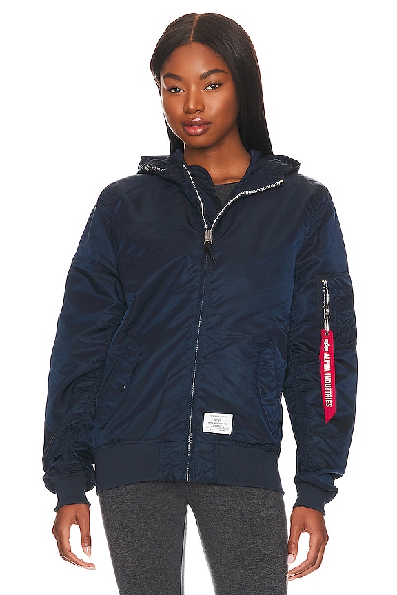 view 2 of 5 L-2B Hooded Gen II Flight Jacket in Replica Blue