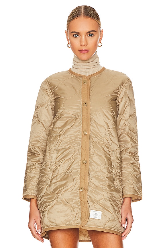 view 2 of 5 Long Quilted Liner in Vintage Khaki