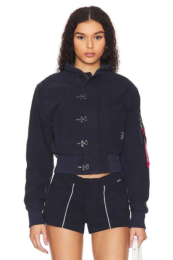 view 2 of 7 BLOUSON CROPPED US NAVY in Replica Blue