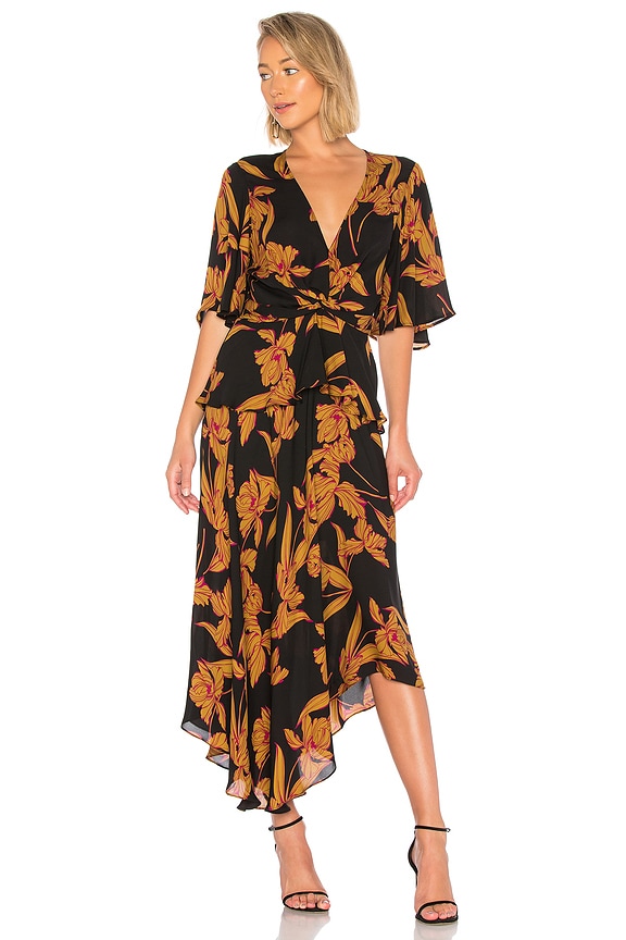 view 1 of 3 VESTIDO AVI in Black & Ochre