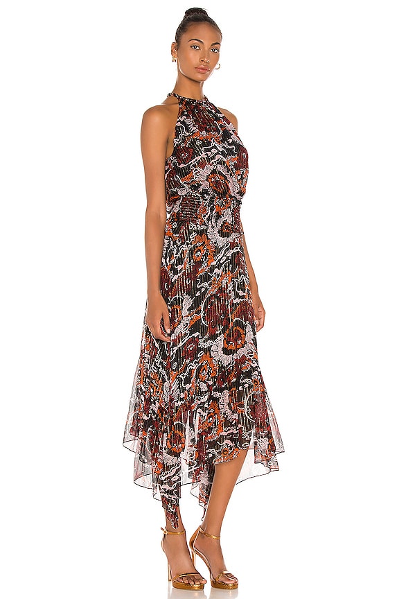 view 2 of 5 ROBE MAXI BARDOT in Black & Red Multi