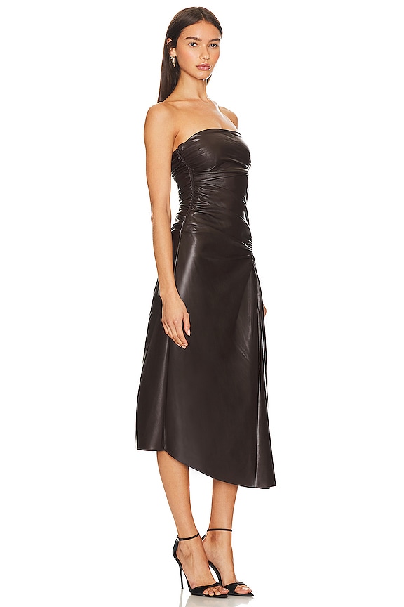 view 2 of 4 КОЖАНОЕ ПЛАТЬЕ ANDIE in Chocolate Plum