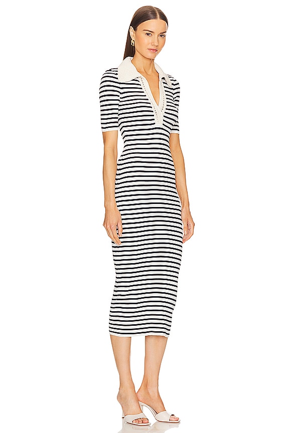 view 2 of 3 Darcy Dress in Navy & Bone