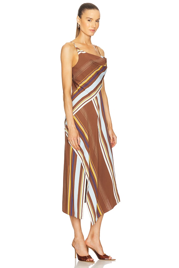 view 2 of 3 LAUREN ドレス in Brown Stripe