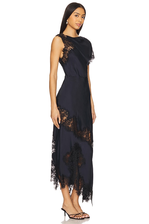 view 2 of 4 Alessia Dress in Dark Sapphire & Black