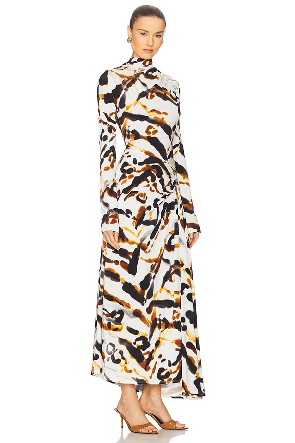 view 2 of 4 Lia Dress in Black & Camel