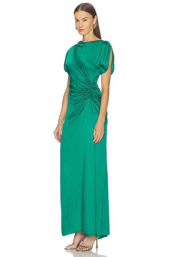 view 2 of 3 Nadia Gown in Bright Emerald