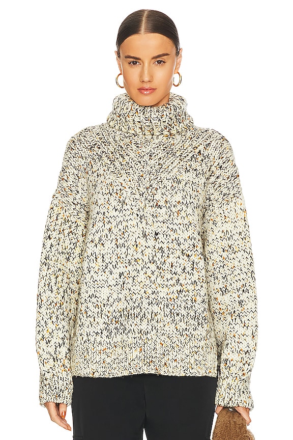 view 1 of 4 FRANCES セーター in Natural, Navy & Ochre