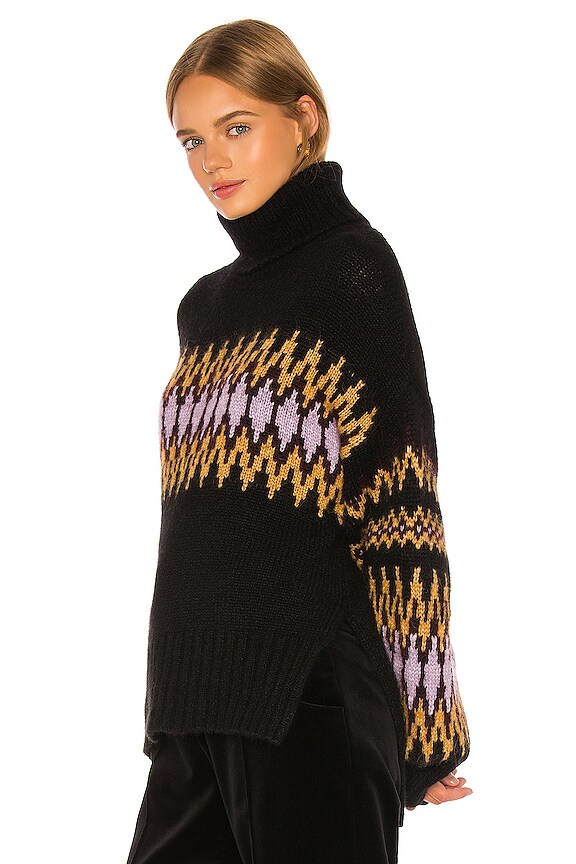 view 2 of 4 Tracey Sweater in Black, Bordeaux & Lilac