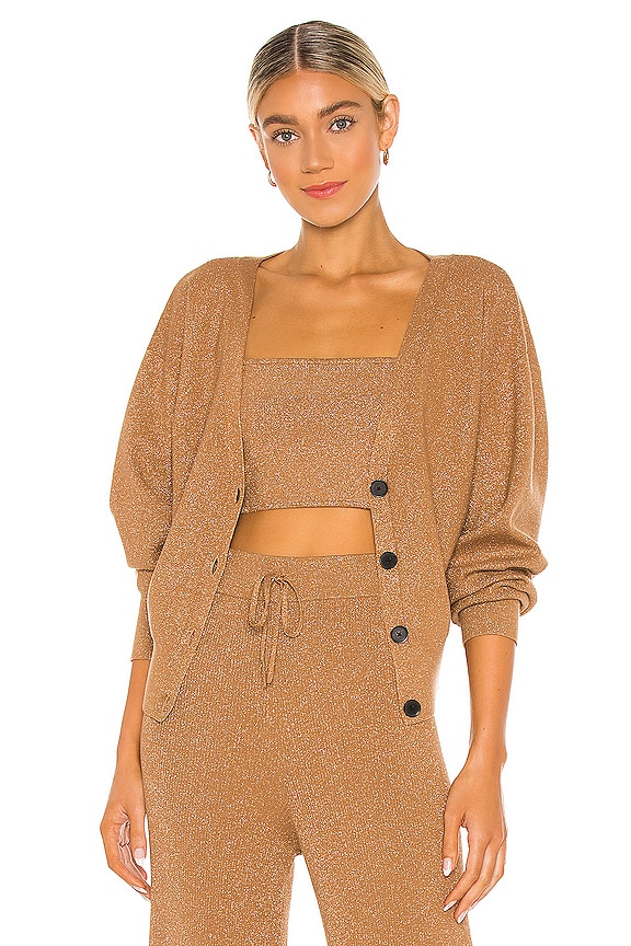 view 1 of 5 Peters II Cardigan in Toffee & Rose Gold