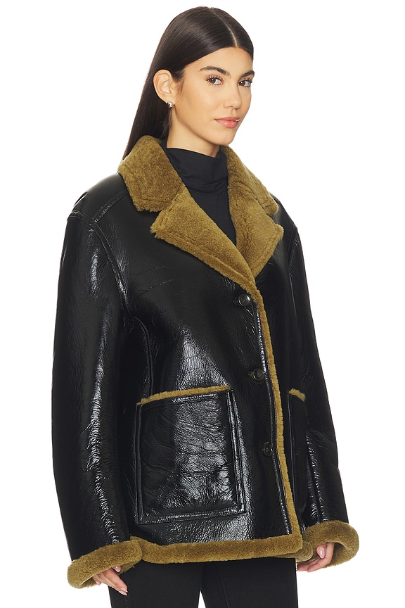 view 2 of 4 Ruth Coat in Black & Olive