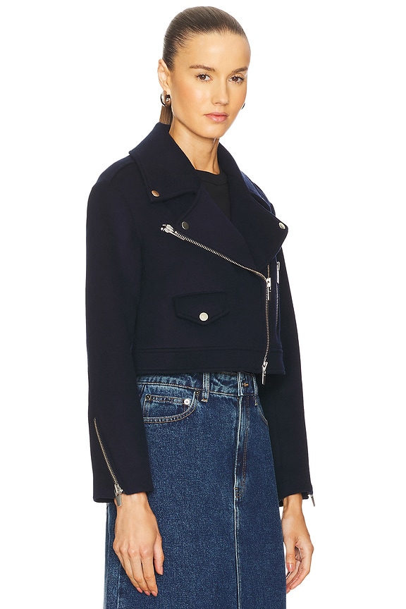 view 2 of 4 OXFORD 모토 자켓 in Navy