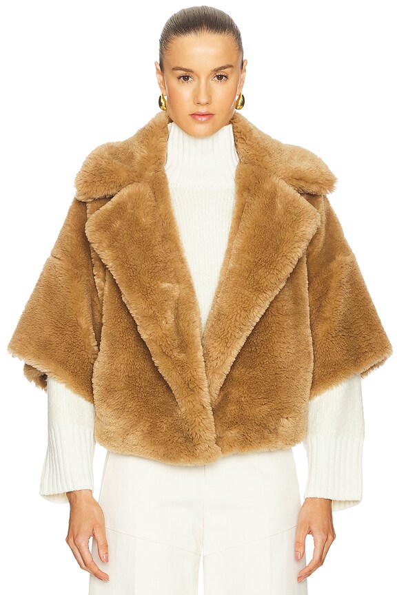 view 2 of 5 BLOUSON IMITATION FOURRURE KAT in Carmello