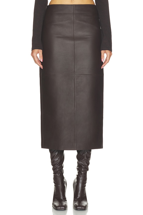 view 2 of 7 Marta Skirt in Deepest Brown
