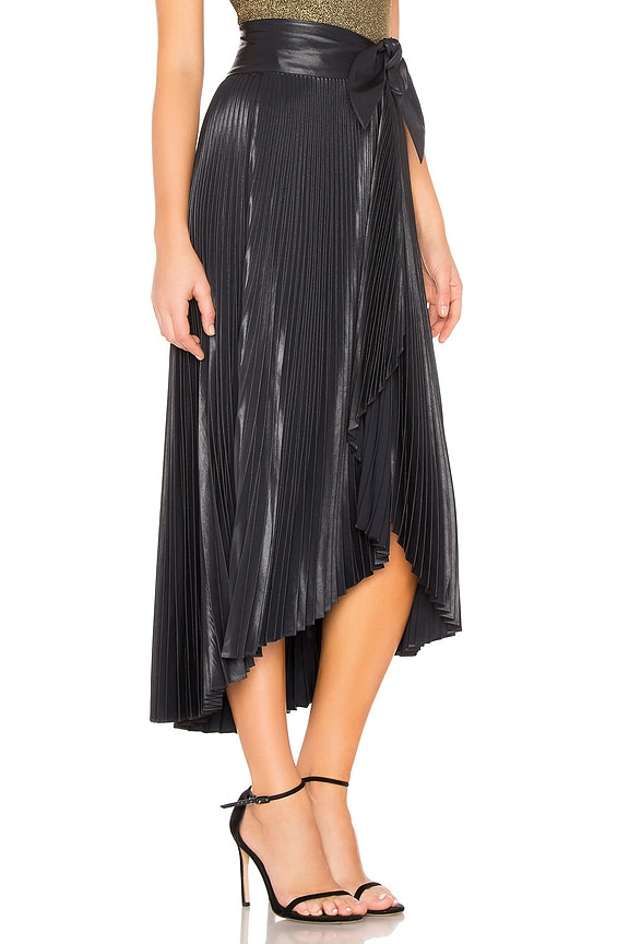 view 2 of 4 Eleanor Leather Skirt in Midnight