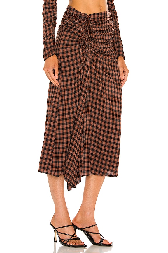 view 2 of 4 Orly Skirt in Black & Brandy Brown