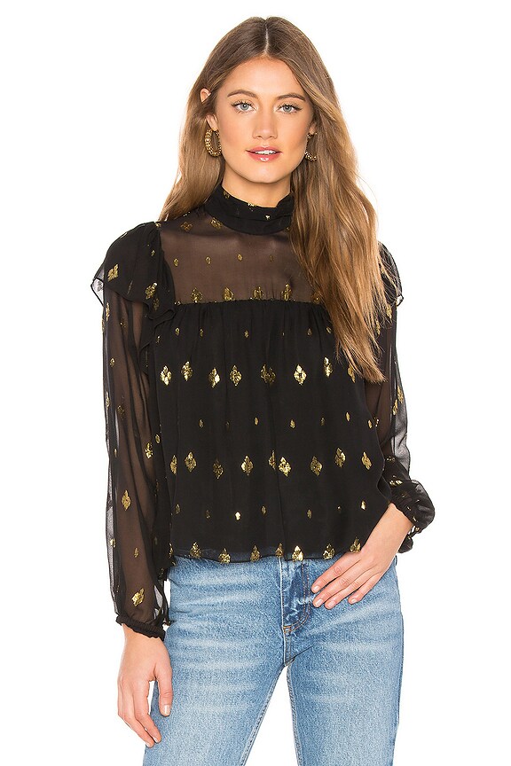 view 1 of 4 MELONI トップ in Black & Gold