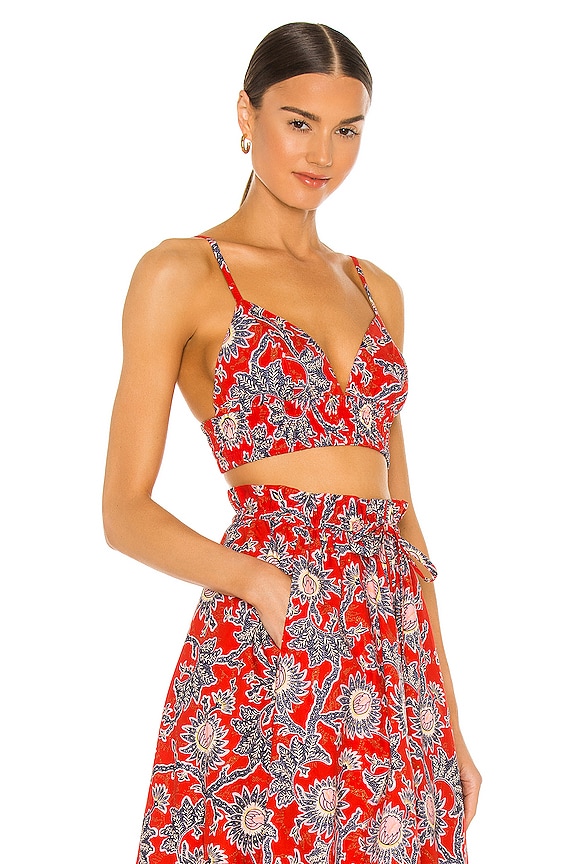view 2 of 4 Lana Bra Top in Apple Red & Pink
