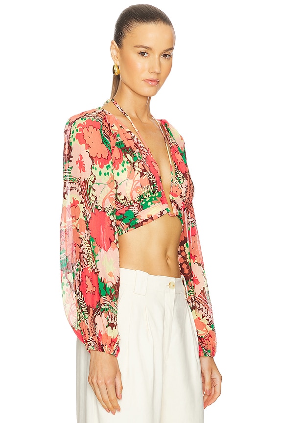 view 2 of 4 Dorian Top in Bronze & Agave Multi