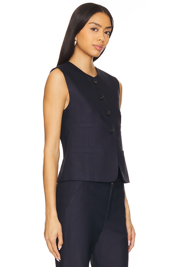 view 2 of 4 Georgie Vest in Evening Blue
