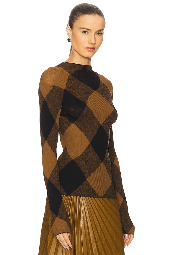 view 2 of 4 Hugh Top in Saddle & Black