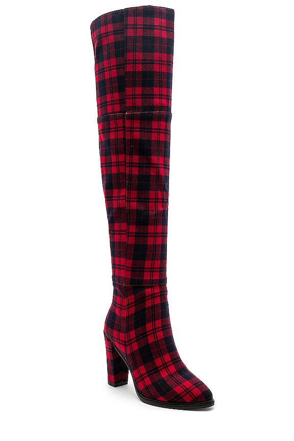 view 2 of 5 Alla Boot in Tartan Red