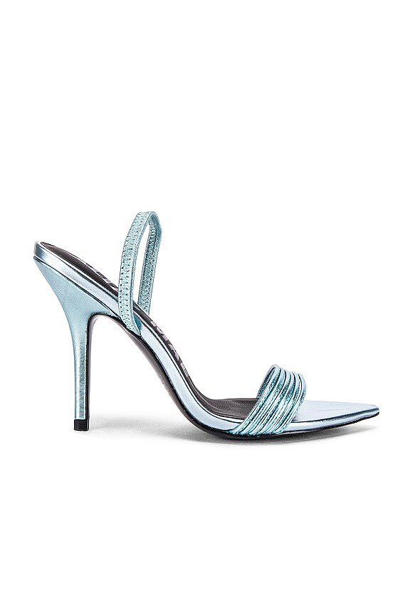 view 1 of 5 XANTHE スティレットサンダル in Metallic Blue Leather