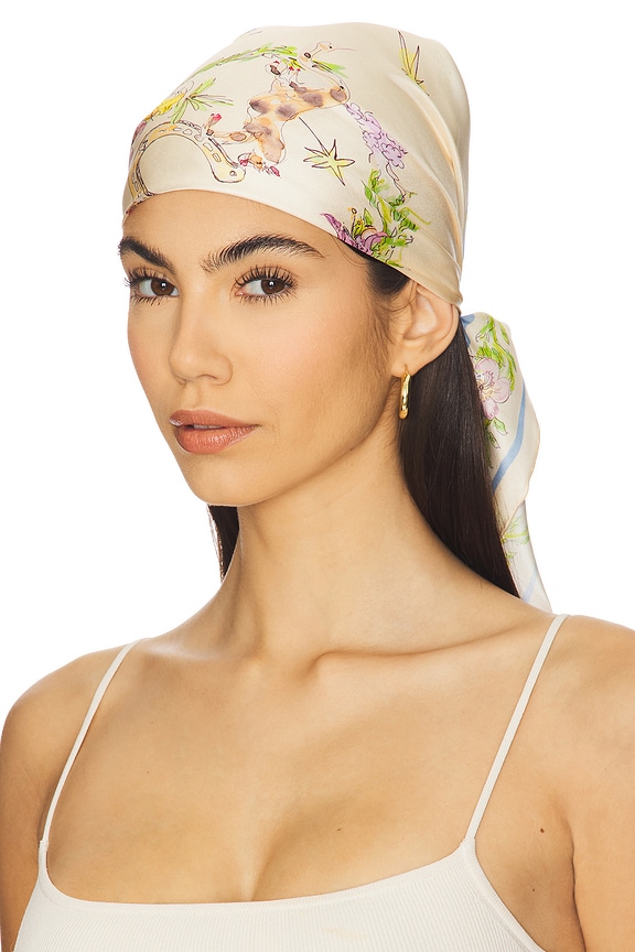 view 2 of 5 Anouk Silk Scarf in Blue