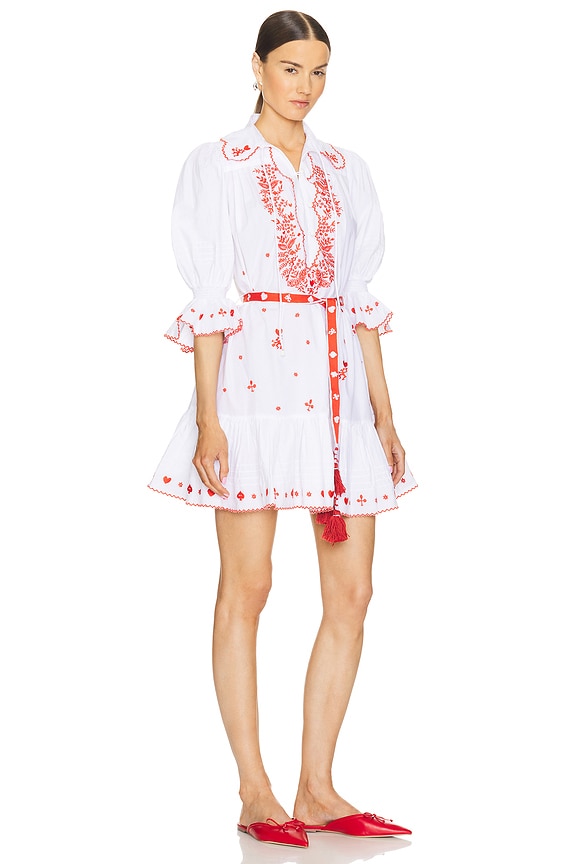 view 2 of 3 Hearts Embroidered Mini Dress in Ivory