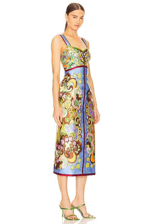 view 2 of 3 Dreamer Corset Midi Dress in Multi