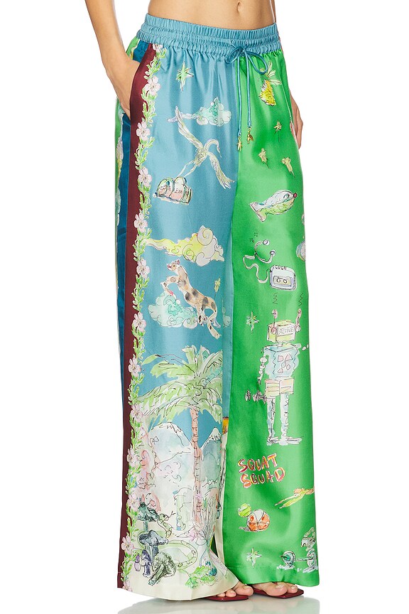 view 2 of 6 PANTALON EN SOIE DARIA in Multi