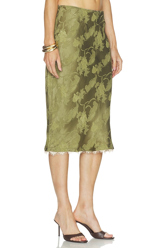 view 2 of 6 Winifred Bias Slip Skirt in Khaki