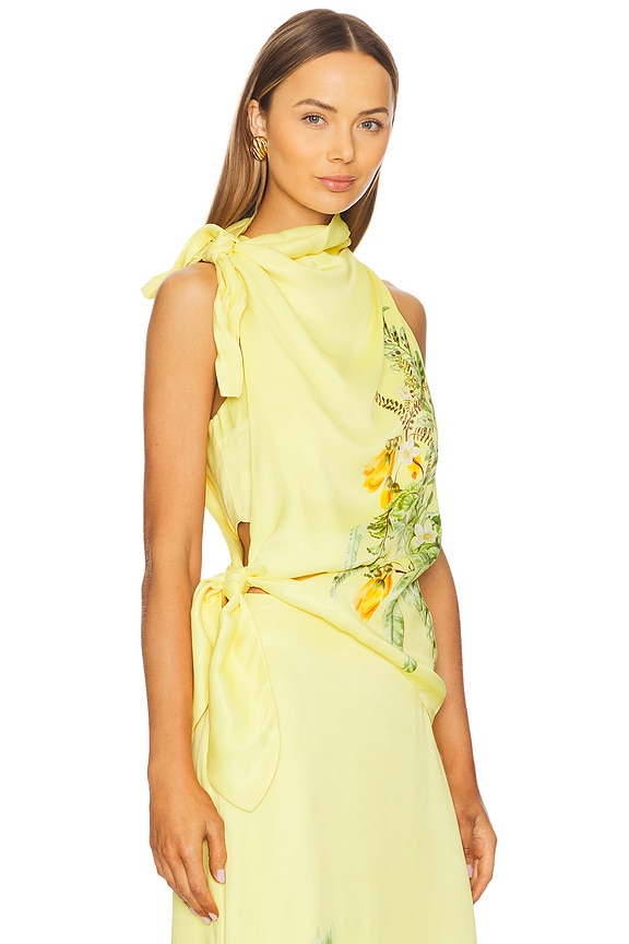 view 2 of 5 ШЕЛКОВЫЙ ТОП SOL in Lemon