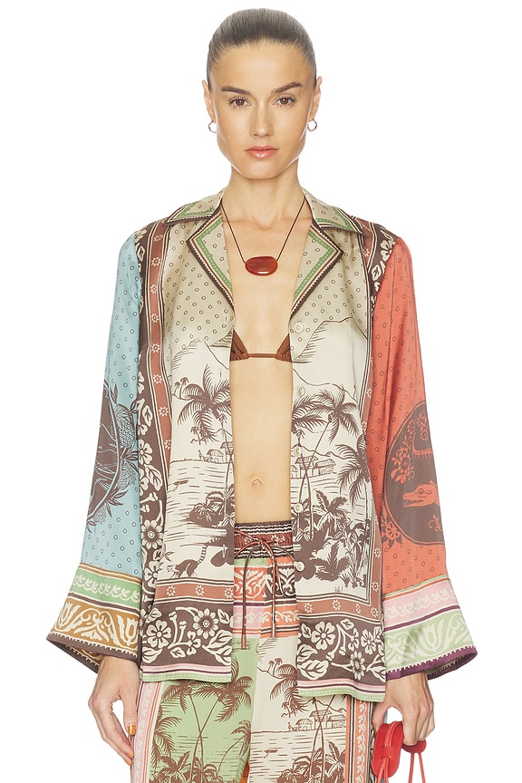 view 1 of 6 Alberta Silk Shirt in Multi