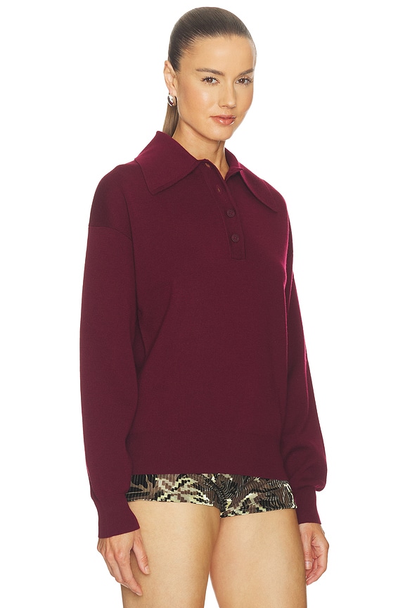 view 2 of 4 BLUSA PÓLO DE MALHA CLAUDIA in Plum