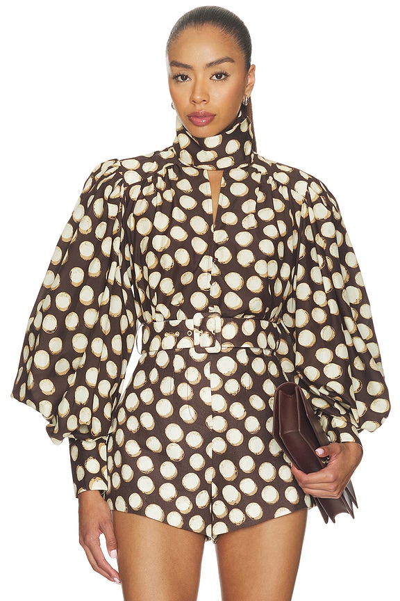 view 1 of 4 Paula Blouse in Chocolate