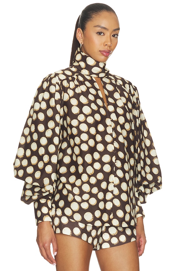 view 2 of 4 Paula Blouse in Chocolate