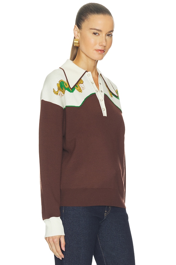 view 2 of 4 Lasso Knit Polo in Chocolate