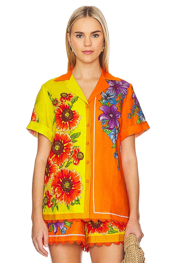 view 2 of 5 JUDE OVERSIZED 셔츠 in Orange & Yellow